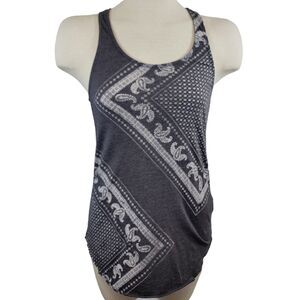 Allsaints Top Womans Small  Grey Scoop Neck Racerback Tank Top